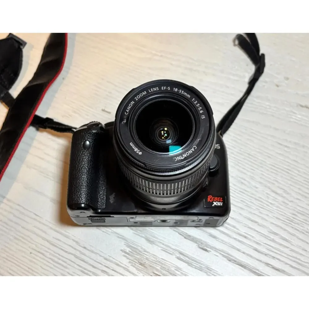 Canon EOS Rebel XSi DS126181 Camera w/ Lens EF-S 18-55mm Battery See Description